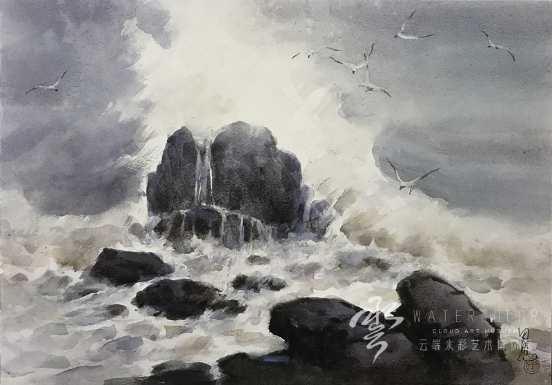 1983《鸥歌》56×37cm